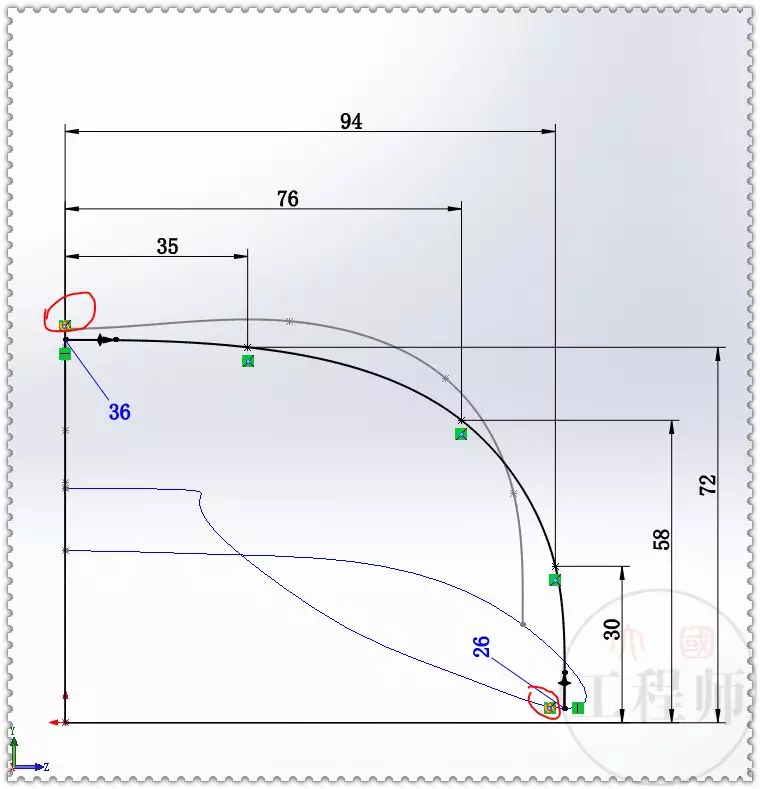 solidworks内凹的圆弧面